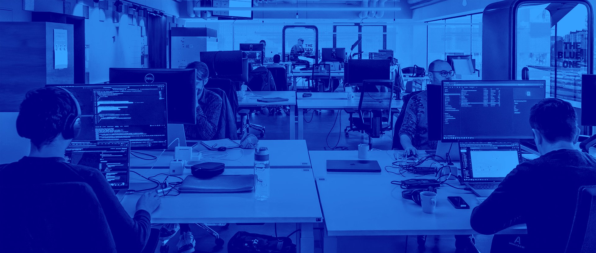 Office Blue Background