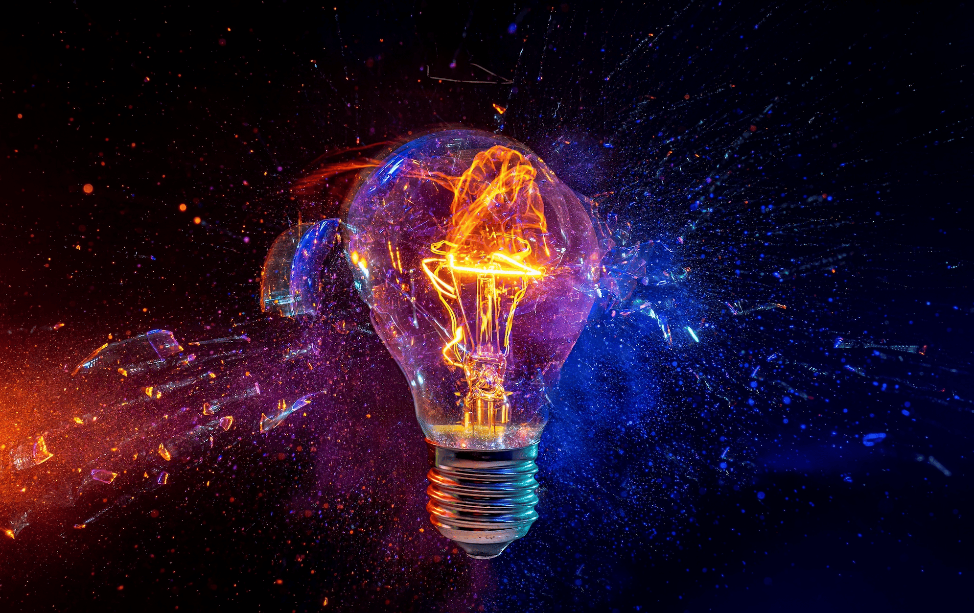 light bulb innovation background